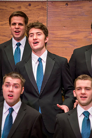Brigham Young University-Idaho Men's Choir performing for their newest concert.