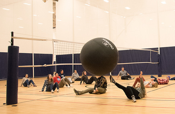 Closing social held in the I-Center courts. Food and fun with a Kin-Ball.