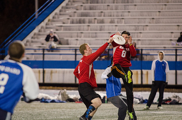 BYU-Idaho students participate in the ultimate frisbee championship game held at the stadium