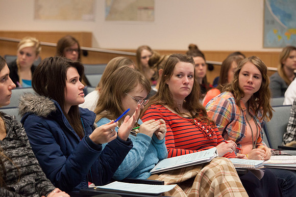 A student comments in Brother Madsen's Geography For Elementary Teachers Class.