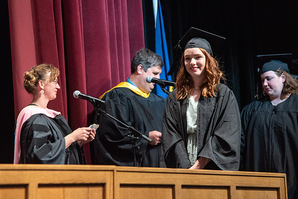 Graduates during convocation for the College of Performing and Visual Arts.