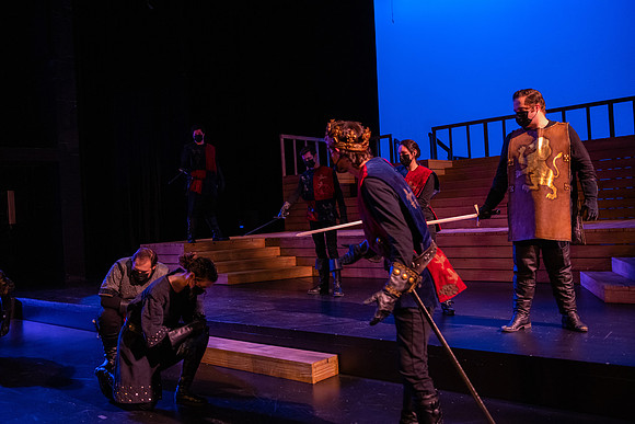 BYU-Idaho theatre department dress rehearsal of Shakespeare's Henry V.