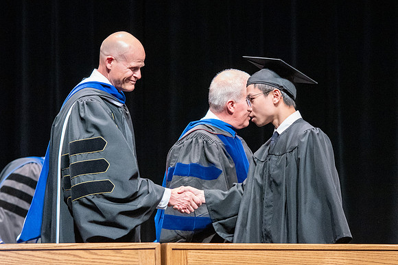 Graduates during convocation of the College of Physical Sciences and Engineering.