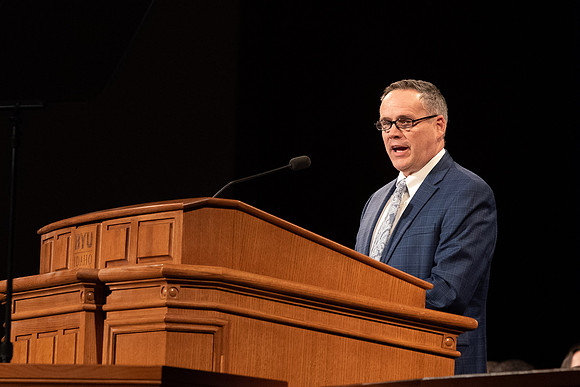 New students and parents learn about the events at Get Connected and how BYU-Idaho can help students succeed.