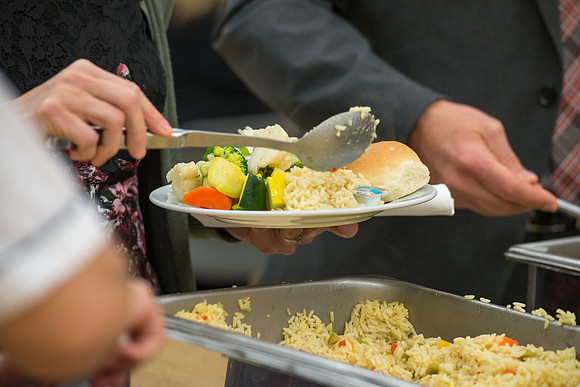 Students have the opportunity to enjoy a wonderful meal for only $3.00 and be part of the Devotional Luncheon.