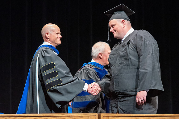 Graduates during convocation of the College of Physical Sciences and Engineering.