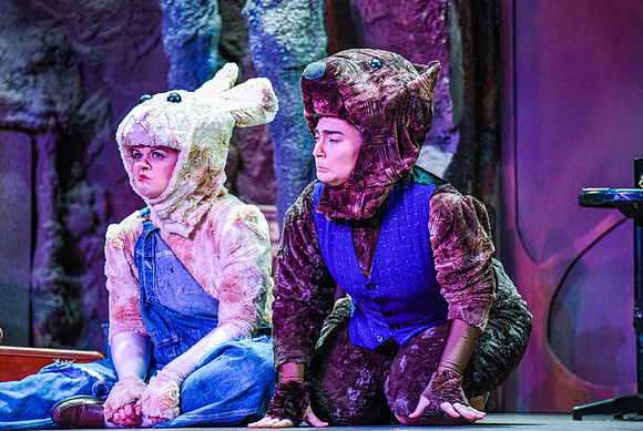 The theatre department's dress rehearsal of the Wind in the Willows in the Snow Drama Theatre.