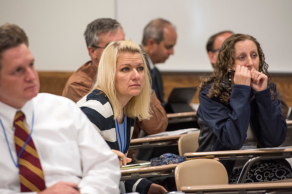 Faculty members come together in preparation of the new school year.