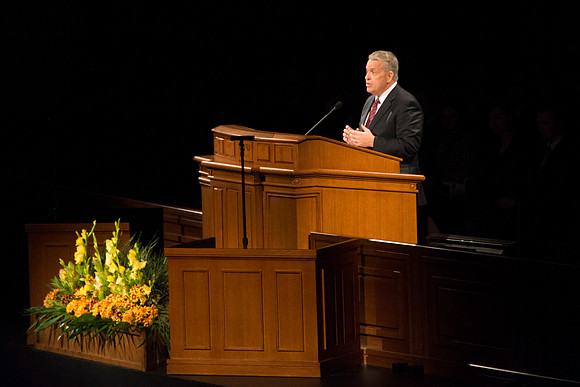 Elder Brent H. Nielson of the FIrst QUorum of the Seventy speaks to BYU-Idaho students at Devotional.