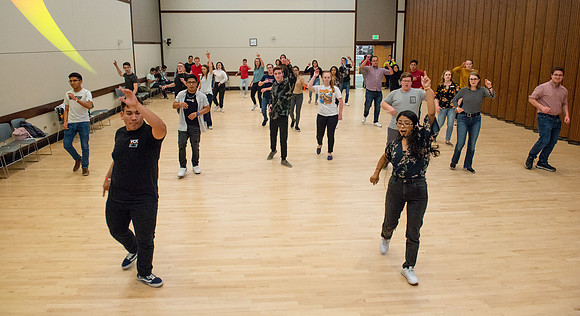Latin Dance class at the Manwaring Center.