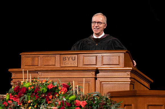 Commencement remarks are prerecorded in the I-Center.
