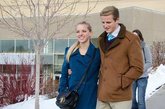 Students at Brigham Young University-Idaho come to devotional to listen to speaker, Kim B. Clark, address students in the new semester.