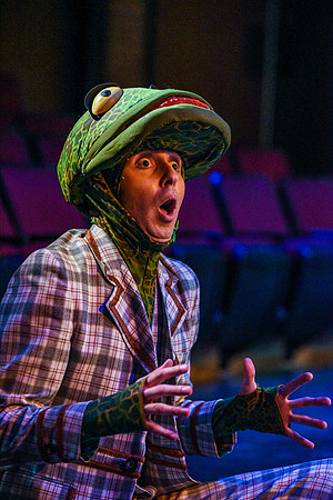 The theatre department's dress rehearsal of the Wind in the Willows in the Snow Drama Theatre.