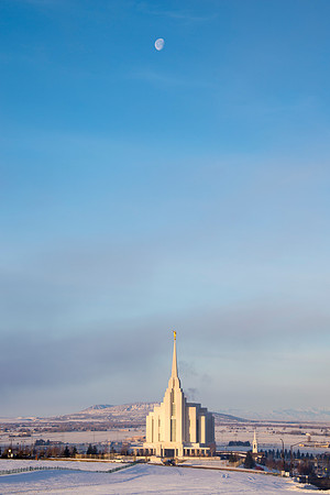 The Rexburg Temple on a Wintery Morning.