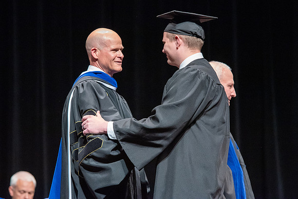 Graduates during convocation of the College of Physical Sciences and Engineering.