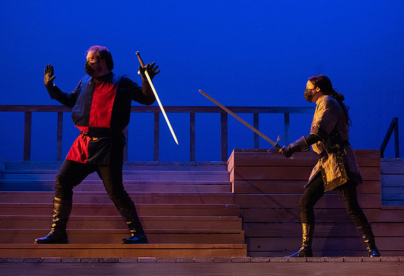 BYU-Idaho theatre department dress rehearsal of Shakespeare's Henry V.