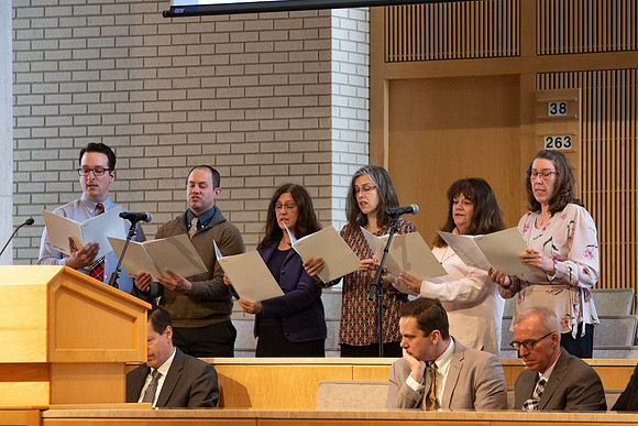 Employees gather for a conference to develop attitudes and skills that will help them become better employees of BYU-Idaho and better disciples of Jesus Christ.
