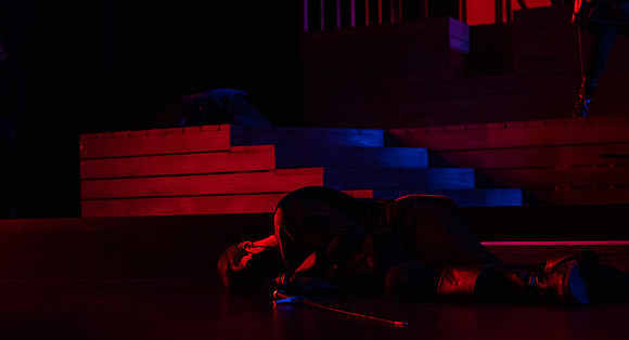 BYU-Idaho theatre department dress rehearsal of Shakespeare's Henry V.