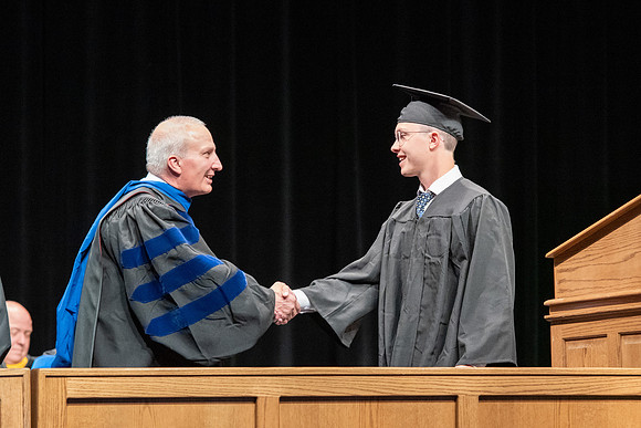 Graduates during convocation of the College of Physical Sciences and Engineering.