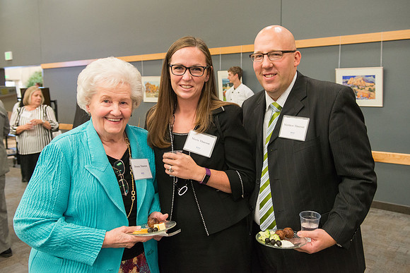 President Henry J Eyring hosts members of the President's Club who gather for a reception and banquet in the BYU-Idaho Marriott Center.