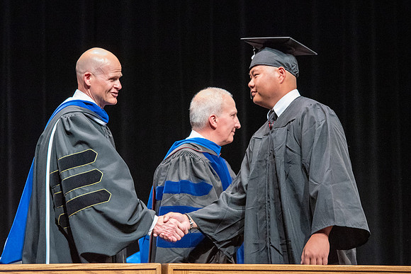 Graduates during convocation of the College of Physical Sciences and Engineering.