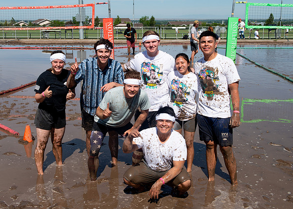 Rec-Fest Sring 2022, includes Mud Volleyball, Color Run, Ropes Course, Food, Climbing Wall and Games.