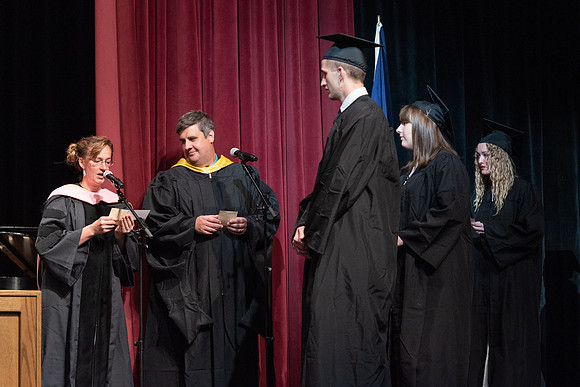 Graduates during convocation for the College of Performing and Visual Arts.