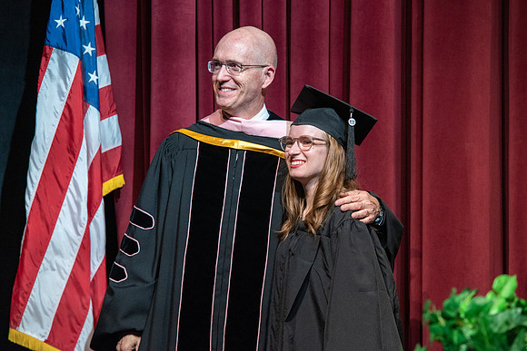 Graduates during convocation for the College of Performing and Visual Arts.