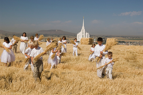 Children in the wheat fields- AUG 2007