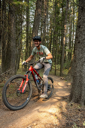 Media Creation Team mountain biking.