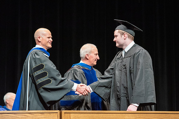 Graduates during convocation of the College of Physical Sciences and Engineering.