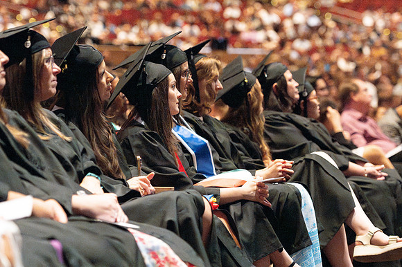Graduates during convocation for the College of Education & Human Development