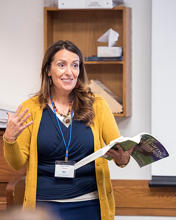 Bonnie Moon teaches during the faculty conference.