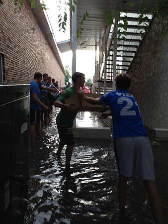 July 15, 2014 Over an inch of rain in less than an hour created a flash flood through Rexburg streets, through a few BYU-Idaho buildings and also flooded several students basement apartments. The even