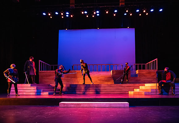 BYU-Idaho theatre department dress rehearsal of Shakespeare's Henry V.