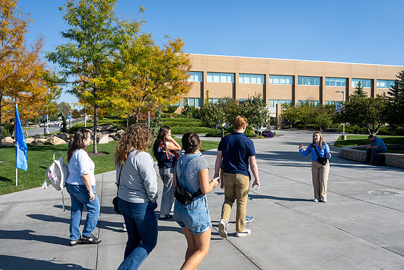 Admissions office offers campus tours to perspective students and their families.