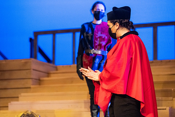 BYU-Idaho theatre department dress rehearsal of Shakespeare's Henry V.