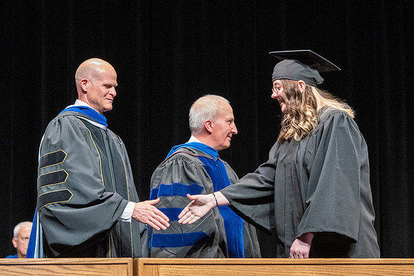 Graduates during convocation of the College of Physical Sciences and Engineering.