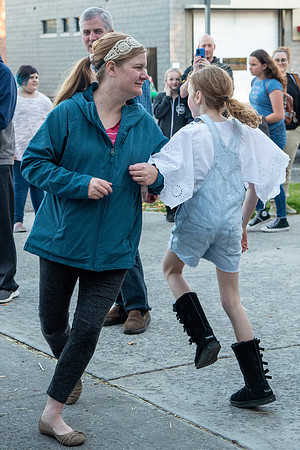 The Rexburg community celebrating the harvest of the potatoes through different activities at the Rexburg Tabernacle.