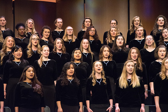Men and women combined choir
