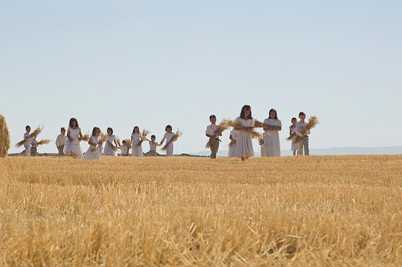 Children in the wheat fields- AUG 2007