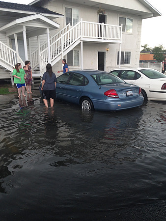 July 15, 2014 Over an inch of rain in less than an hour created a flash flood through Rexburg streets, through a few BYU-Idaho buildings and also flooded several students basement apartments. The even