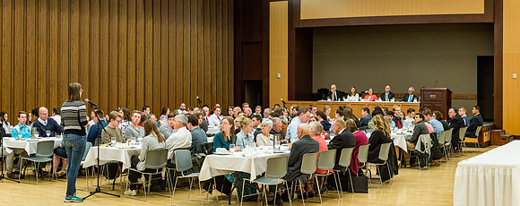 Students have the opportunity to enjoy a wonderful meal for only $3.00 and be part of the Devotional Luncheon.