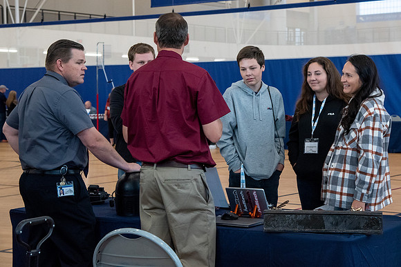 Prospective students learn about the academic departments at BYU-Idaho during Campus Day.