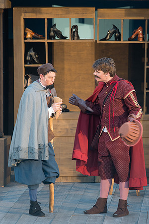 Brigham Young University-Idaho's production of The Shomaker's Holiday performed out in the amphitheatre in front of the McKay Library.