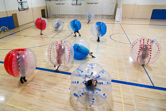 IBC group, Bumper Sportz, offers a fun activity where you get to wear a Zorb ball and play soccer with your friends.