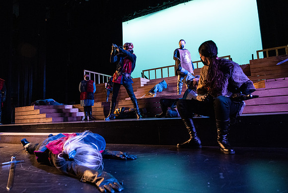 BYU-Idaho theatre department dress rehearsal of Shakespeare's Henry V.