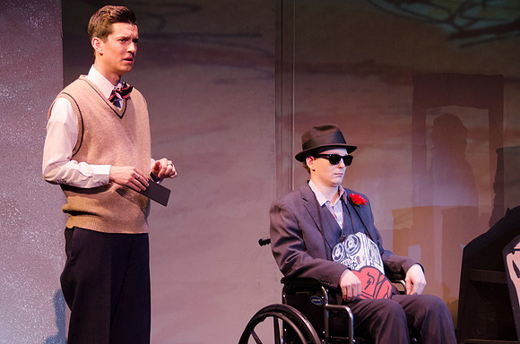 This murder mystery farce propels a mild-mannered English shoe clerk into a lunatic mix of murdered Atlantic City croupier, his near-sighted jilted mistress, her hen-pecked brother and several hundred