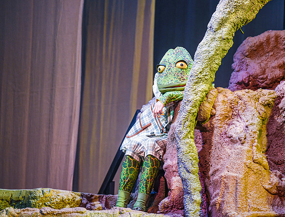 The theatre department's dress rehearsal of the Wind in the Willows in the Snow Drama Theatre.