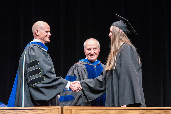 Graduates during convocation of the College of Physical Sciences and Engineering.